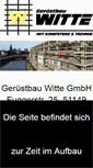 Mobile Screenshot of geruestbau-witte.de