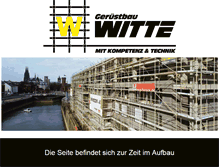 Tablet Screenshot of geruestbau-witte.de